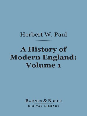 cover image of A History of Modern England, Volume 1 (Barnes & Noble Digital Library)